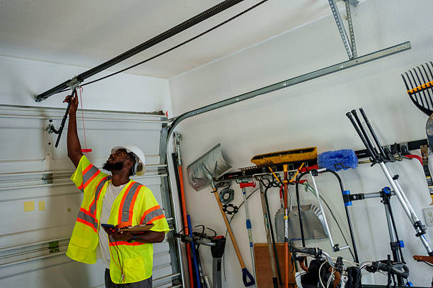Professional Garage Door Roller Replacement technician working in Minoa, NY